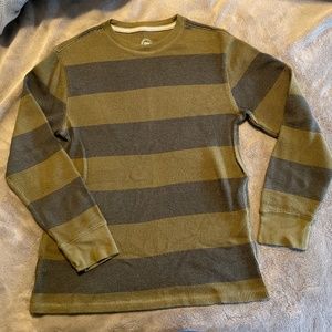 Thermal Ling sleeve shirt - green & blue